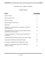 Curriculum Vitae – Robin L. McCarley - LSU Department of ...