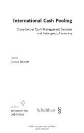 International Cash Pooling: Cross-border Cash Management - Sellier