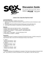 Lesson: Can a Guy Ever Say No to Sex? - Answer