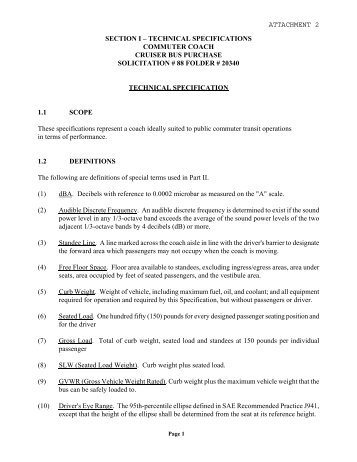 attachment 2 section i ? technical specifications commuter coach ...