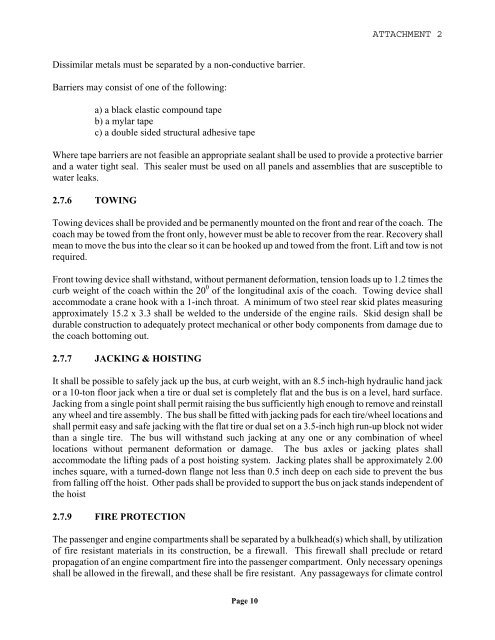 attachment 2 section i ? technical specifications commuter coach ...