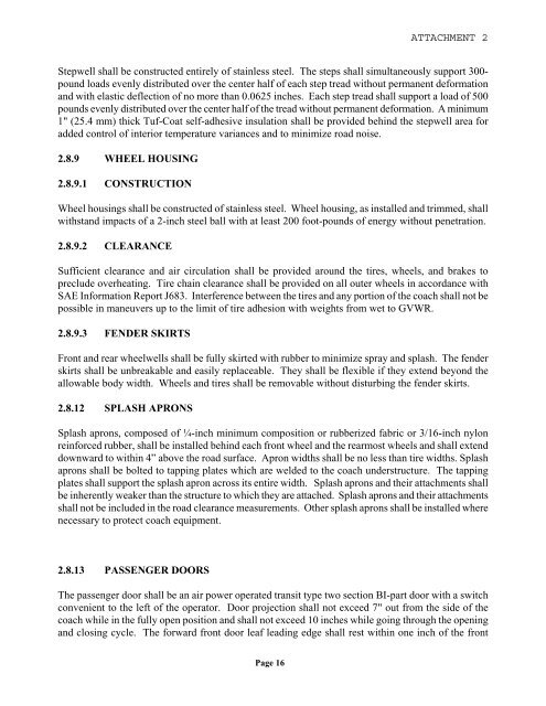 attachment 2 section i ? technical specifications commuter coach ...