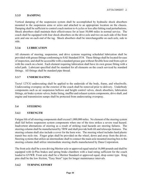 attachment 2 section i ? technical specifications commuter coach ...