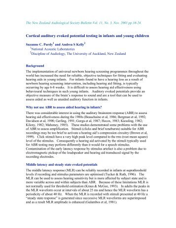 Cortical auditory evoked potential testing in infants