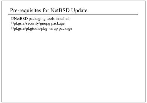 The NetBSD Update System