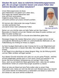 Glauben Sie auch, dass es natürliche Unterstützungsprozesse gibt, die uns jünger aussehen lassen und unsere Falten über mehrere Stunden sichtbar reduzieren?