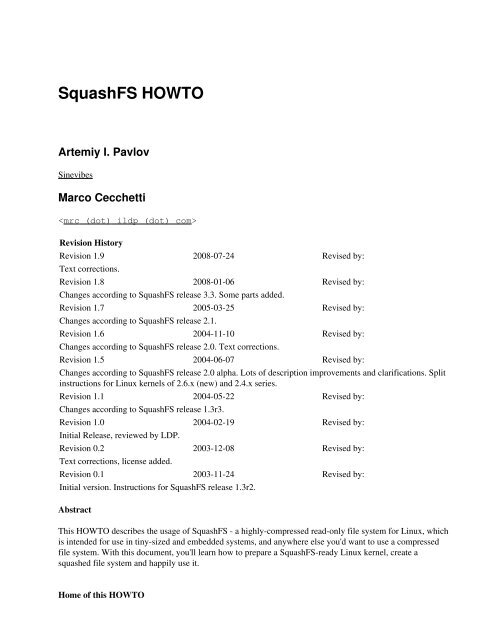 смонтировать файловую систему squashfs