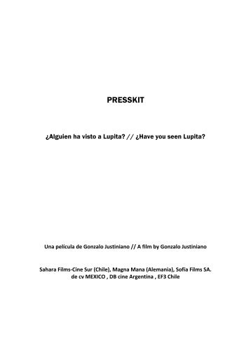 Download Press Kit - ¿alguien ha visto a lupita?