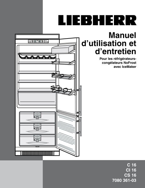 Manuel d'utilisation et d'entretien - Liebherr