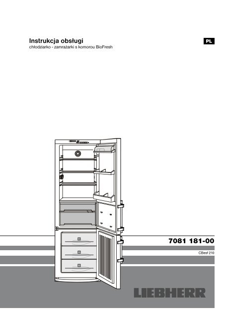 7081 181-00 Instrukcja obsługi - Liebherr