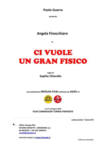 CI VUOLE UN GRAN FISICO (2012) - pressbook - FDb.cz