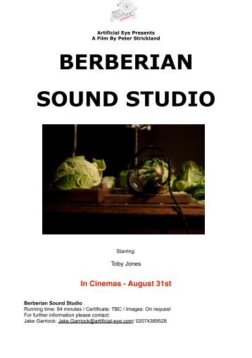 Berberian Sound Studio - Press Notes - FDb.cz