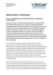 BACnet sterk in Amsterdam - BIG-EU