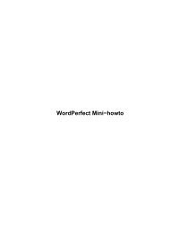 WordPerfect Mini-howto - The Linux Documentation Project