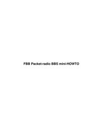 FBB Packet-radio BBS mini-HOWTO - The Linux Documentation ...