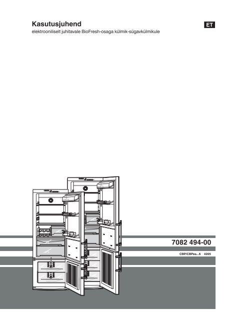 7082 494-00 Kasutusjuhend - Liebherr