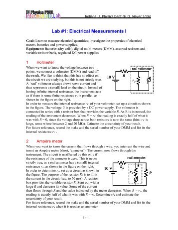 Lab #1: Electrical Measurements I