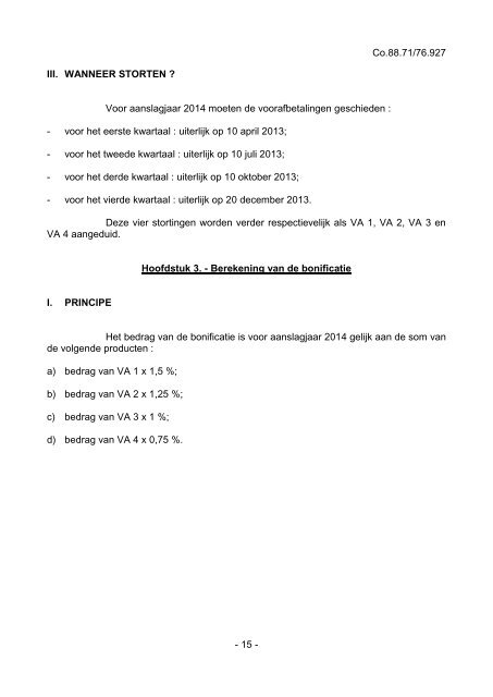 Voorafbetalingen - Aanslagjaar 2014 - Fiscus.fgov.be