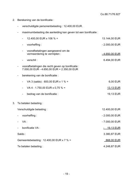 Voorafbetalingen - Aanslagjaar 2014 - Fiscus.fgov.be