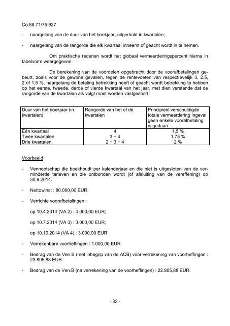 Voorafbetalingen - Aanslagjaar 2014 - Fiscus.fgov.be