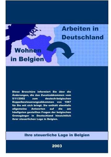 Arbeiten in Deutschland Wohnen in Belgien - Fiscus.fgov.be