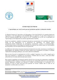 Communiqué de presse (PDF - 121.4 ko) - Ministère de l'agriculture ...