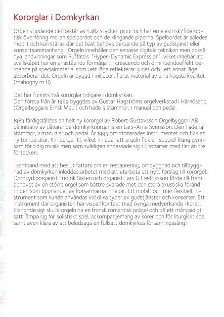 Härnösands domkyrka 9 september 2012 (pdf) - Sveriges Radio