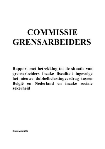 COMMISSIE GRENSARBEIDERS Rapport met ... - Fiscus.fgov.be