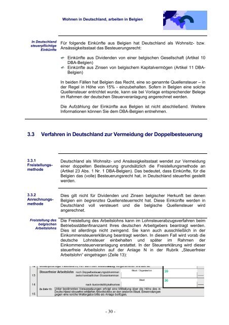 Wohnen in Deutschland Arbeiten in Belgien - Fiscus.fgov.be