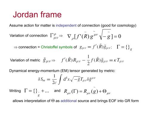 Dark Energy in f(R) Gravity - Indiana University