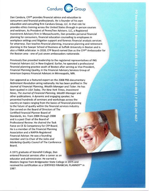 Candura Group Financial Planning Association National Capital