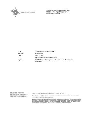 This document is downloaded from HELDA - The ... - Helda - Helsinki.fi