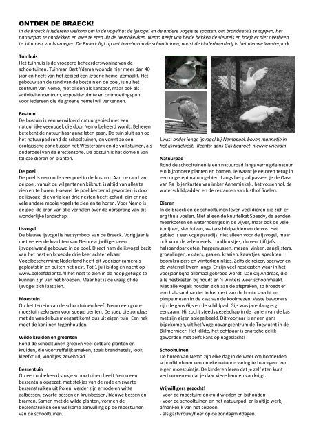 Vrije Wandelaar Nieuwsbrief april 2012 - Nemo