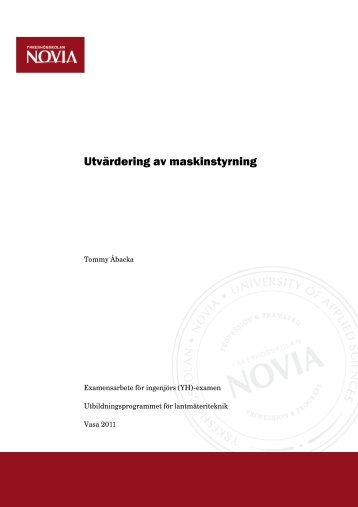 Utvärdering av maskinstyrning - Theseus