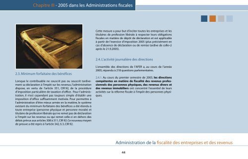 Rapport d'activités 2005 - Fiscus.fgov.be