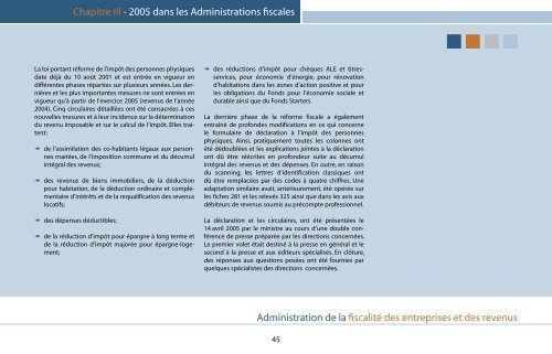 Rapport d'activités 2005 - Fiscus.fgov.be