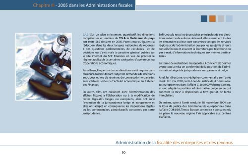 Rapport d'activités 2005 - Fiscus.fgov.be