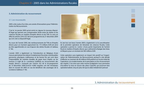 Rapport d'activités 2005 - Fiscus.fgov.be