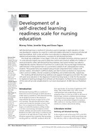 Development of a self-directed learning readiness scale for nursing ...