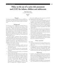 Policy on the use of a caries-risk assessment tool (CAT) for infants ...