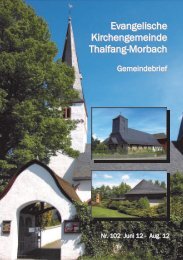 Gemeindebrief 102 - Kirchengemeinden Thalfang-Morbach