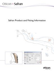 Safran Product and Fitting Information - Oticon