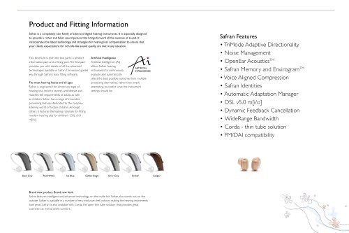 Safran Product and Fitting Information - Oticon