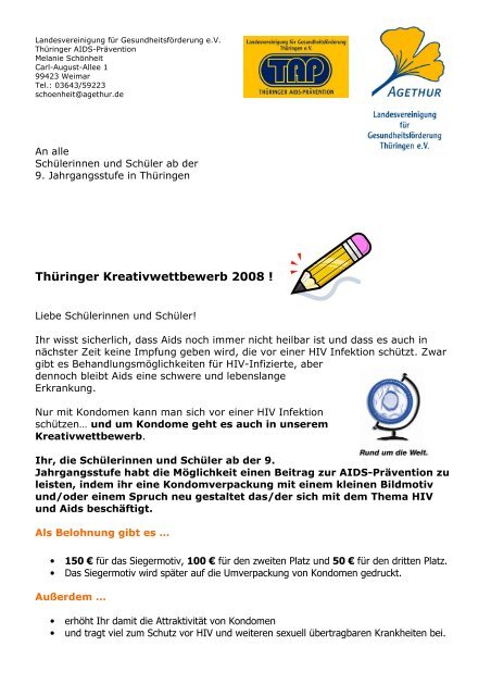 Anschreiben SchülerThüringen - Agethur