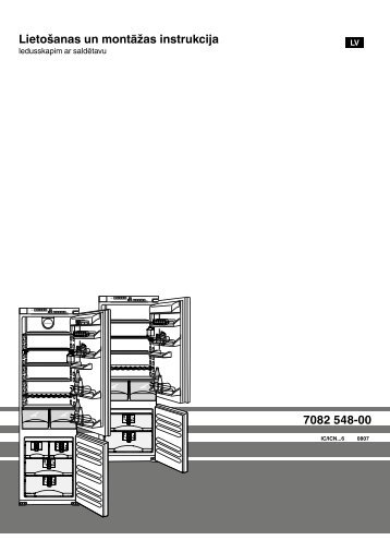 Lietošanas un montāžas instrukcija 7082 548-00 - Liebherr