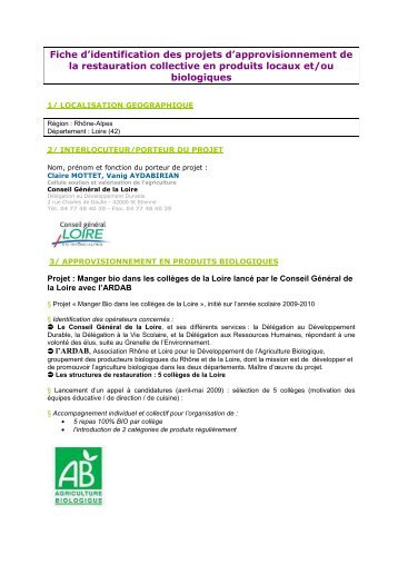 Voir la fiche de présentation du conseil général de la Loire