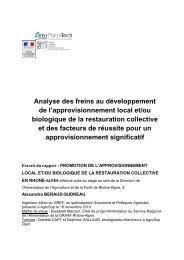 Analyse des freins et facteurs de reussite - DRAAF Rhône-Alpes