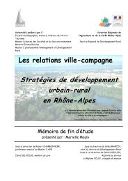 Les relations ville-campagne - DRAAF Rhône-Alpes