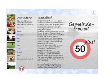 Info-Flyer zur 50+ Freizeit - Andreas-Gemeinde