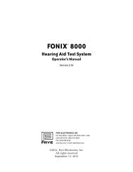FONIX® 8000 - Frye Electronics
